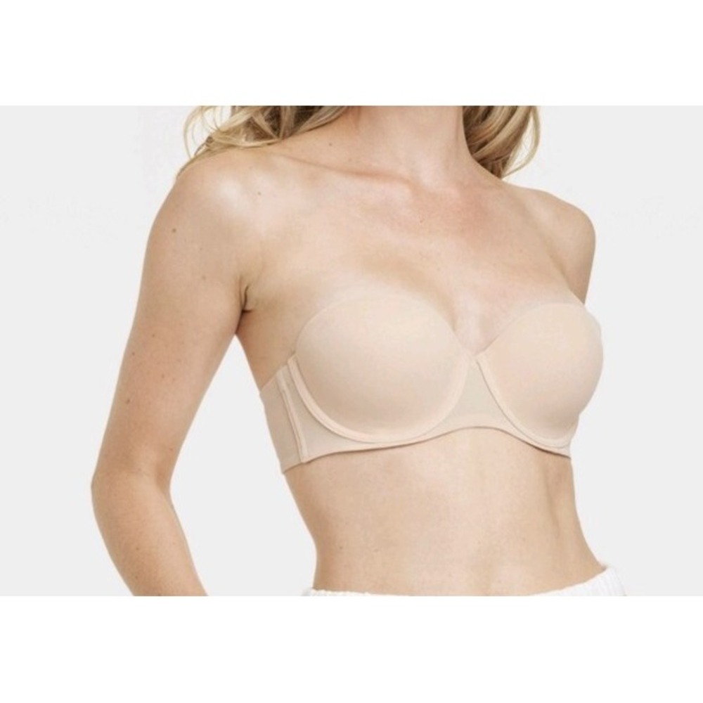 Women's Lightly Lined Strapless soft beige 38DD Auden